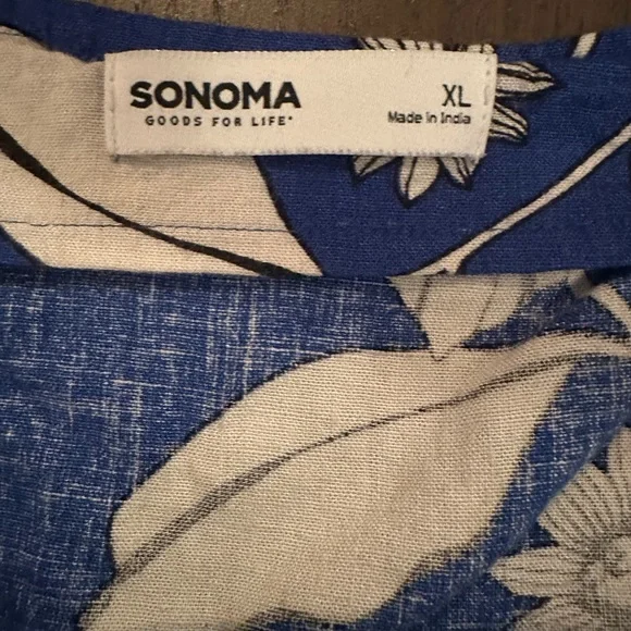 Sonoma Blue Floral Midi Skirt XL - Picture 9 of 13